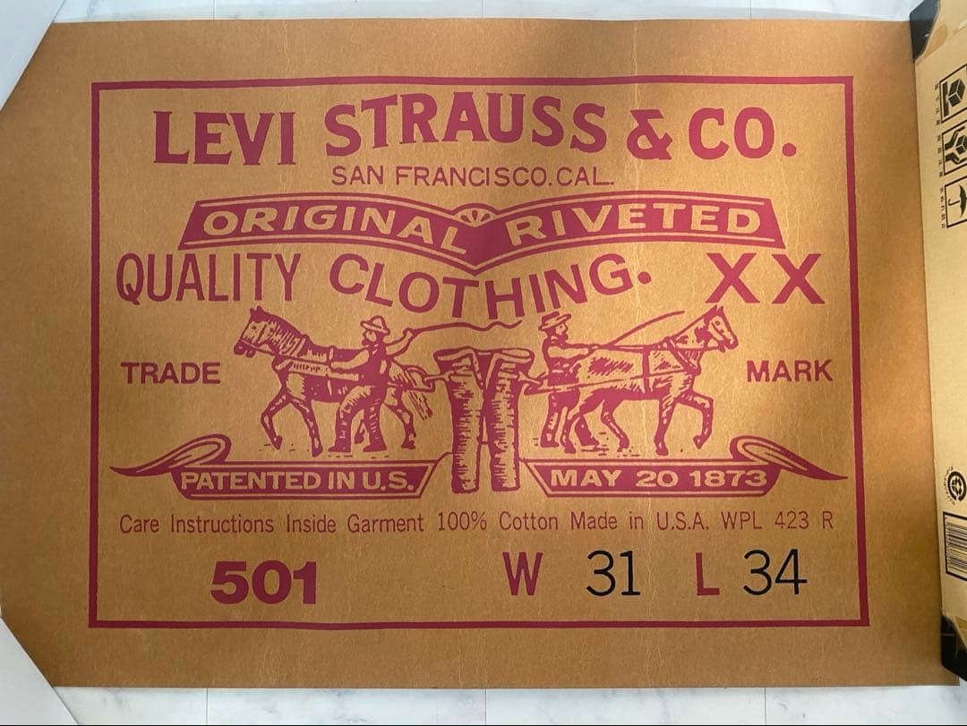 Vintage Levi’s 501 Paper Patch Promotional Poster Not For Sale Store Display