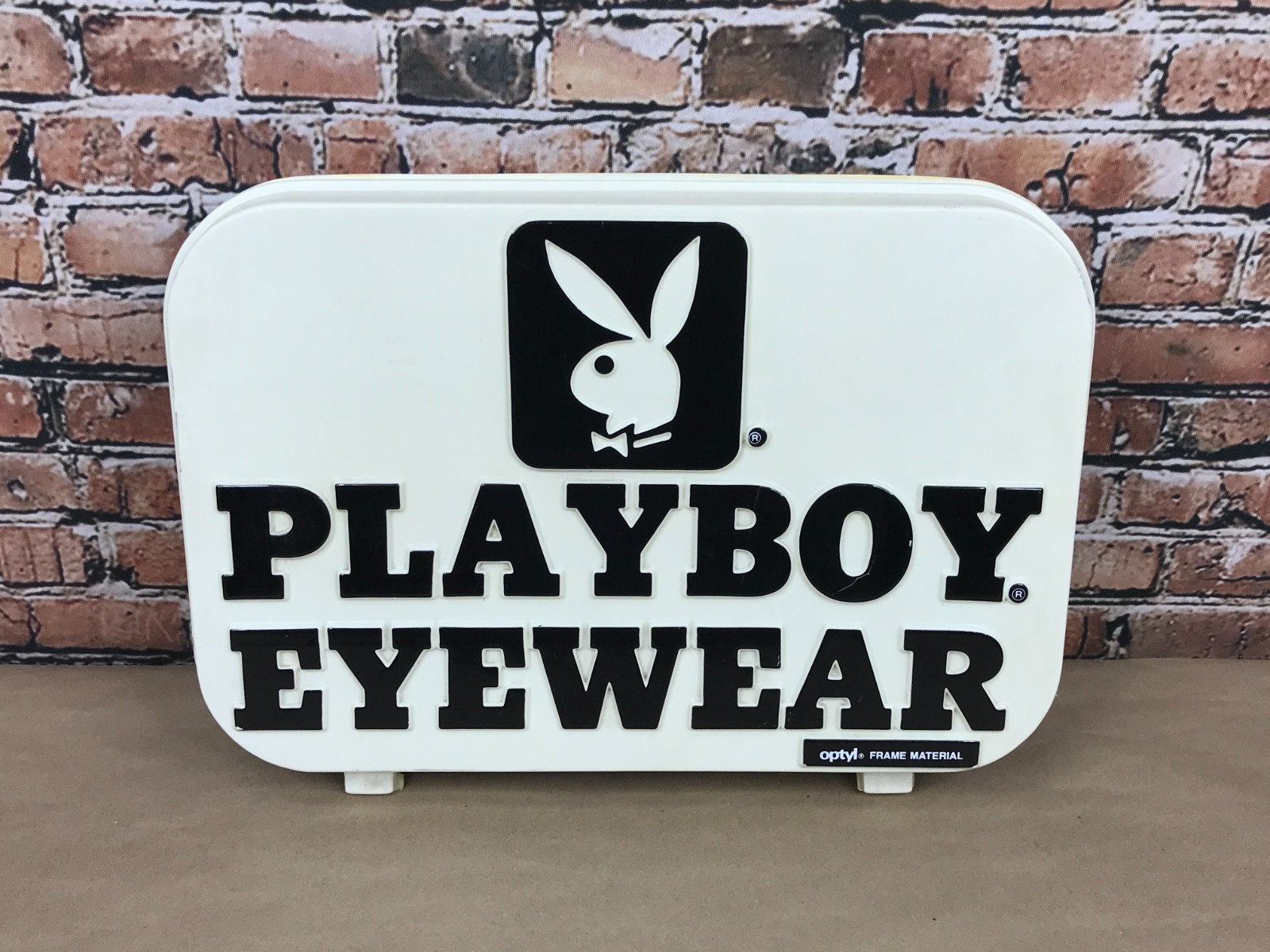 Scarce Playboy Eyewear Plastic Lighted Advertising Sign 18″ x 13″