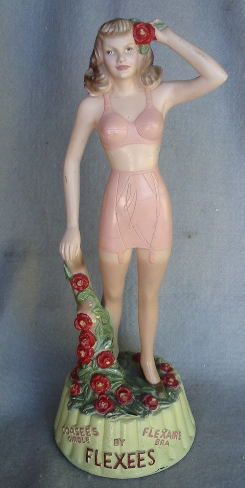 1960,s Flexees Womans under garment Store Display Mannequin 18 Tall