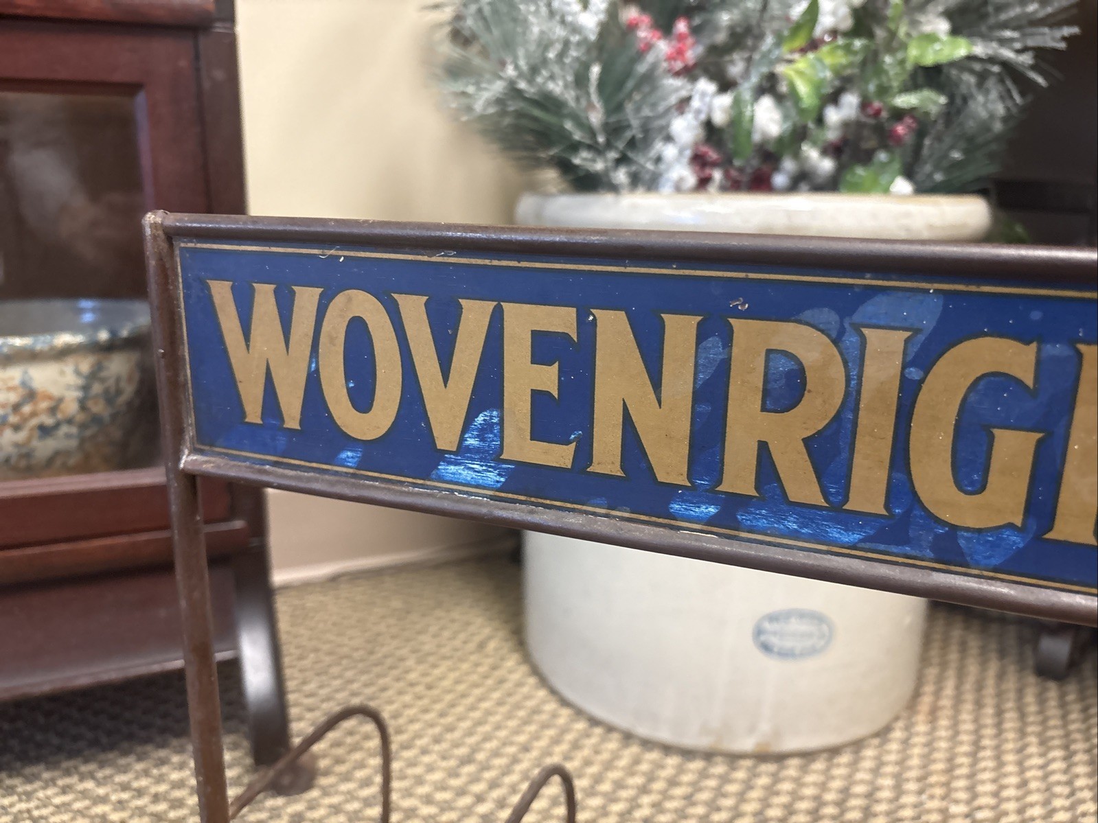 Antique General Store Counter Clothing Display Wovenright Hosiery Cleveland Ohio