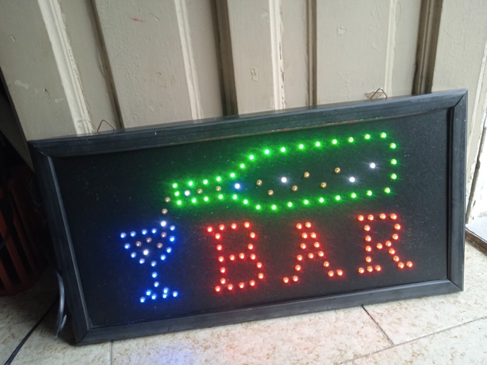 LIGHT SIGN WITH WRITING *BAR* WORKING – 48X25 cm. CIRCA