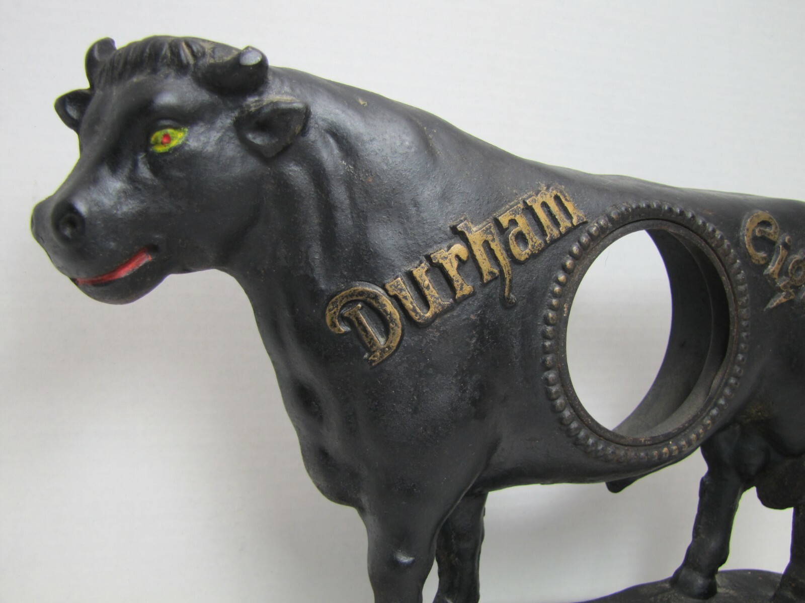 DURHAM CIGAR HETTERMANN BROS LOUISVILLE KY Old Store Display Ad Clock Sign Bull