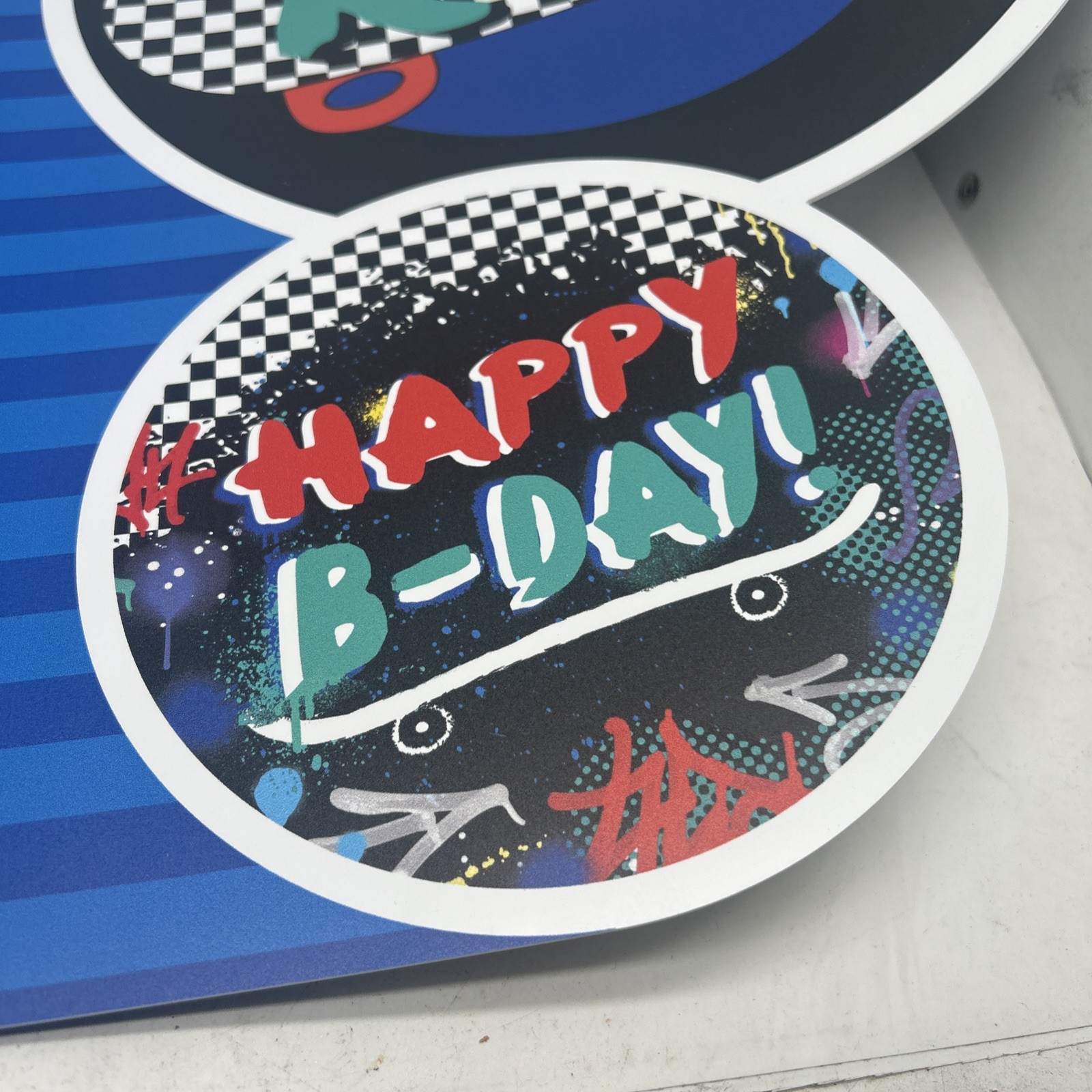 Party City In-Store Stay Rad Happy Sign 23″ x 18.5″ x 2mm Display W Hanger DWBO