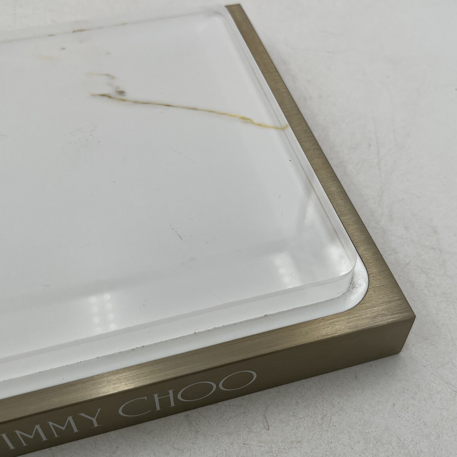 Jimmy Choo Shoe Display Stands Plaque Store Display Brass Marble Advertising