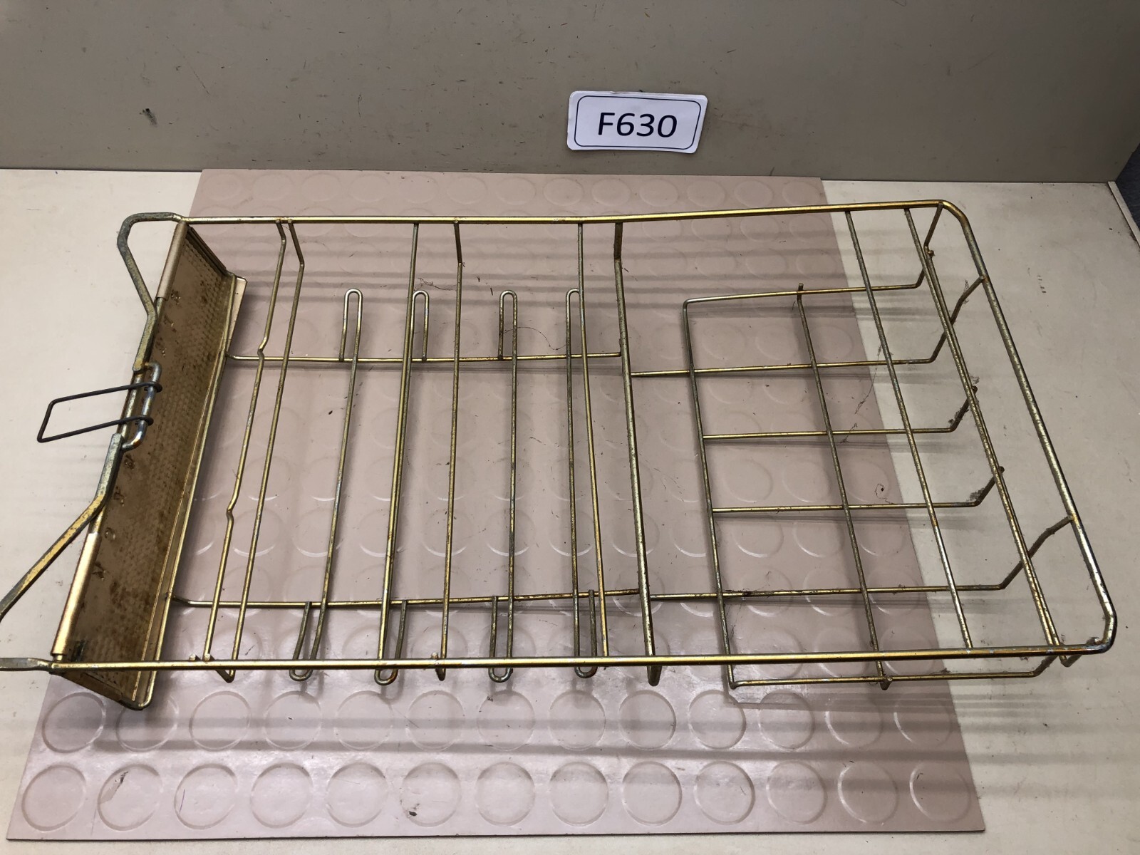 Vintage Gold Metal Wire Hanging Display Ready Rack Store Display