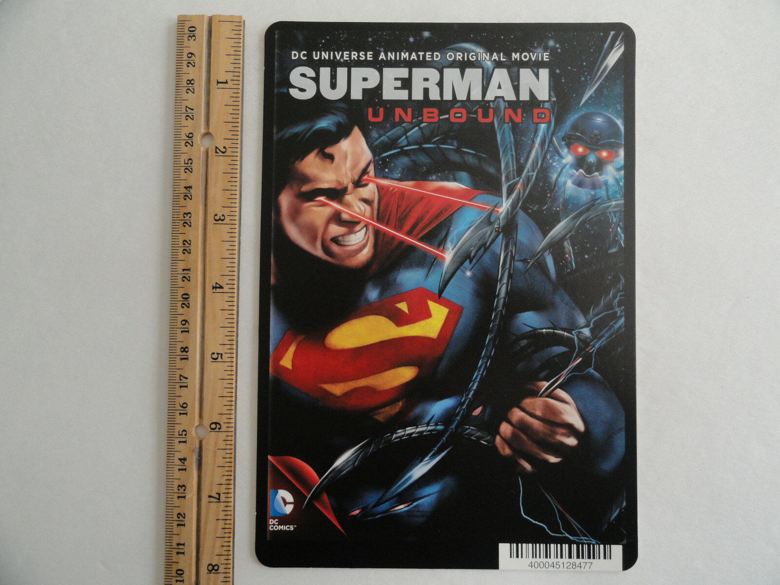 SUPERMAN UNBOUND – BLOCKBUSTER VIDEO BACKER CARD 5″X8″ – NO MOVIE