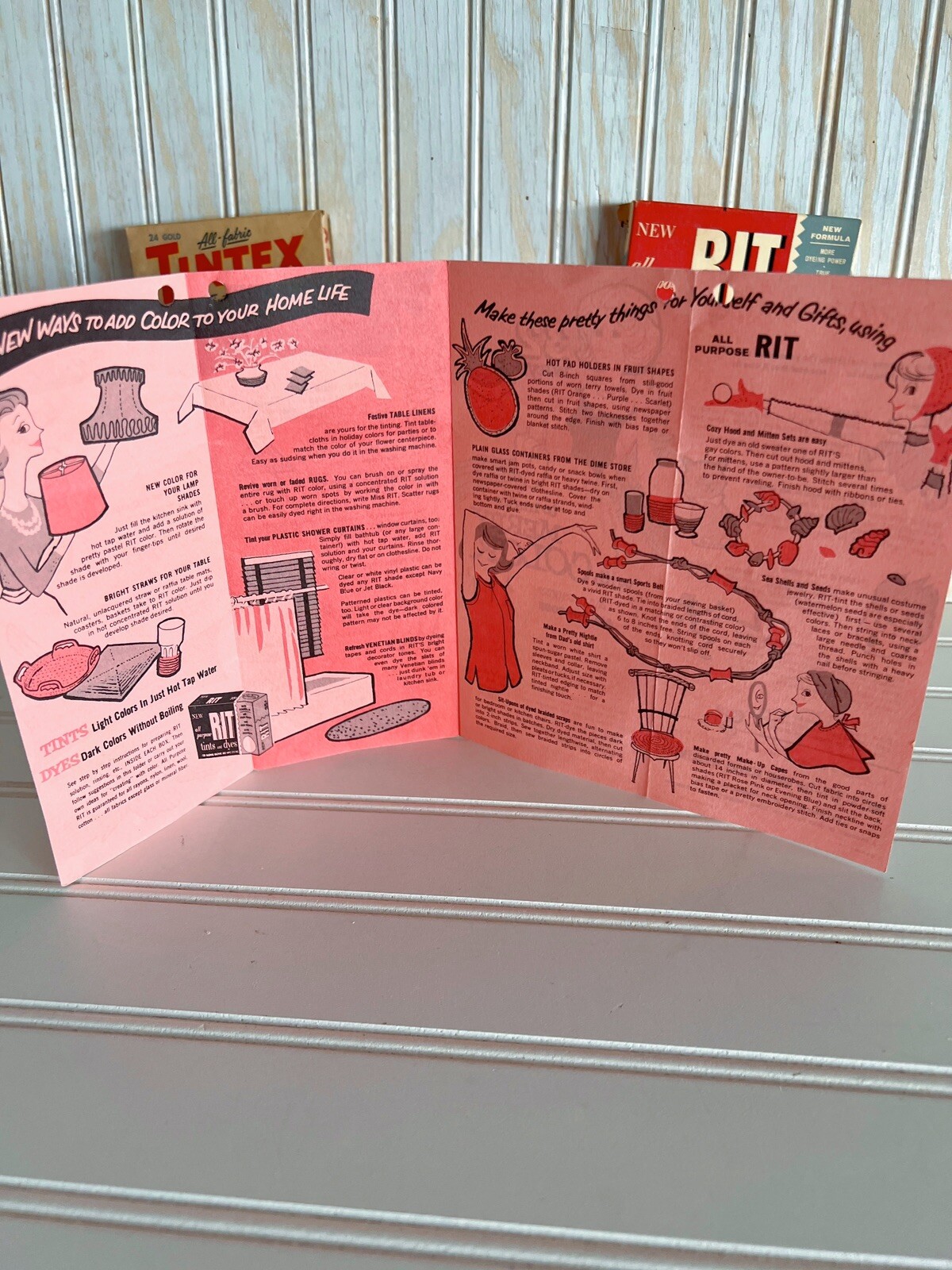 Vintage RIT Tintex Instant Dye Lot Original Boxes Assorted Colors 1930’s-50’s