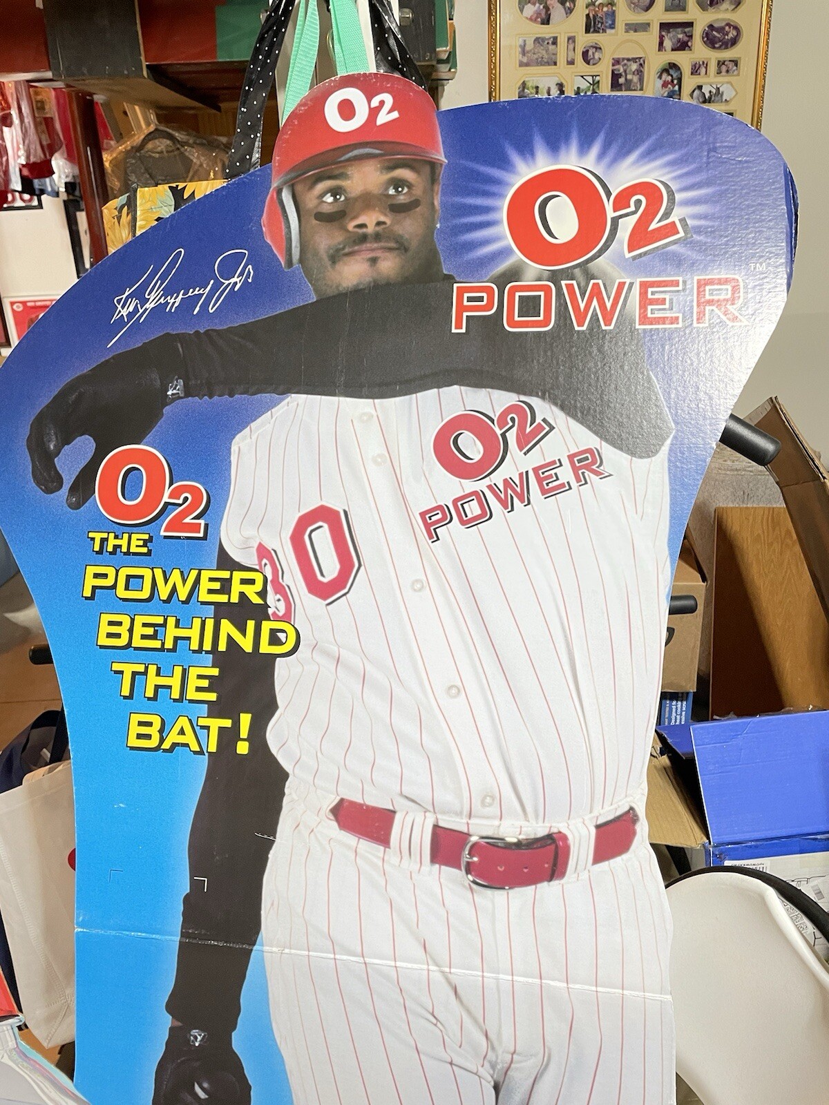 Griffey Jr Cardboard O2 Power Standup Display Approximately 76” X 36”