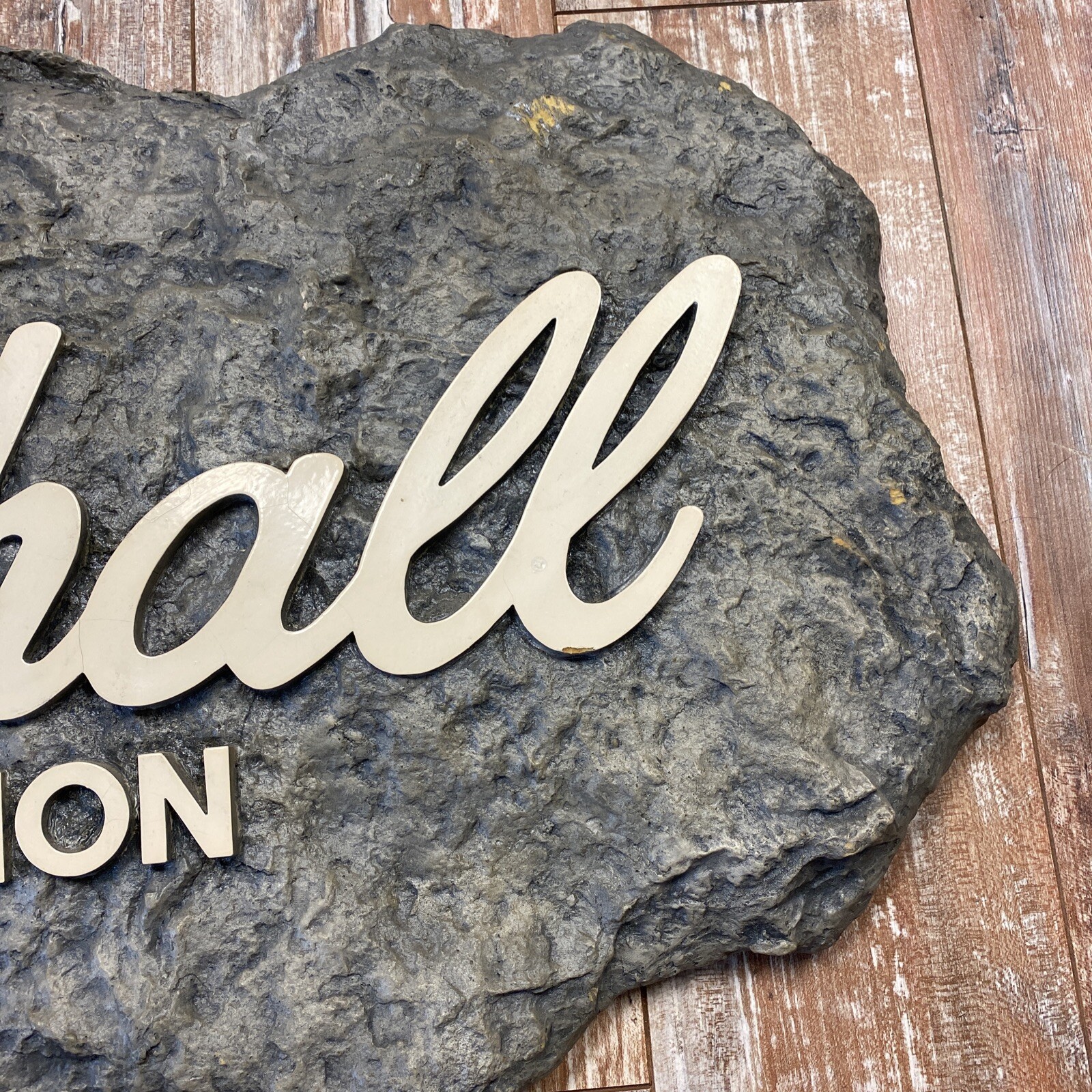 Marshall Amplification original store sign display 1980s faux rock 36” wide orig