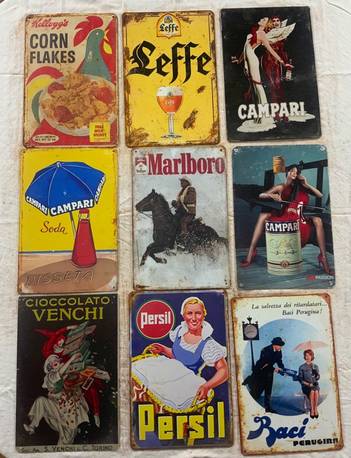 Metal plates No.9 plates, cm 20×30