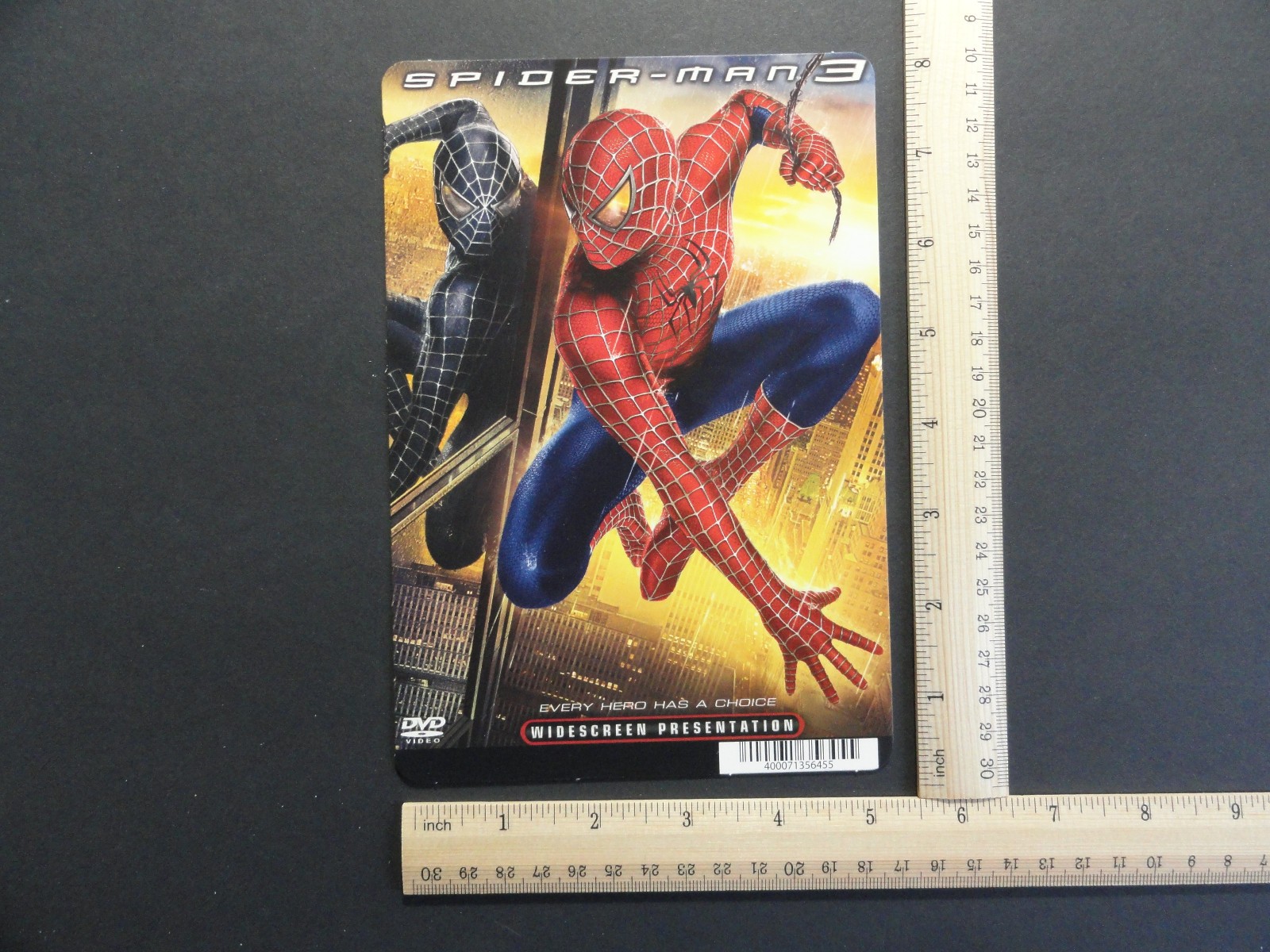 SPIDER-MAN 3 (TOBEY MAGUIRE) BLOCKBUSTER VIDEO STORE BACKER CARD
