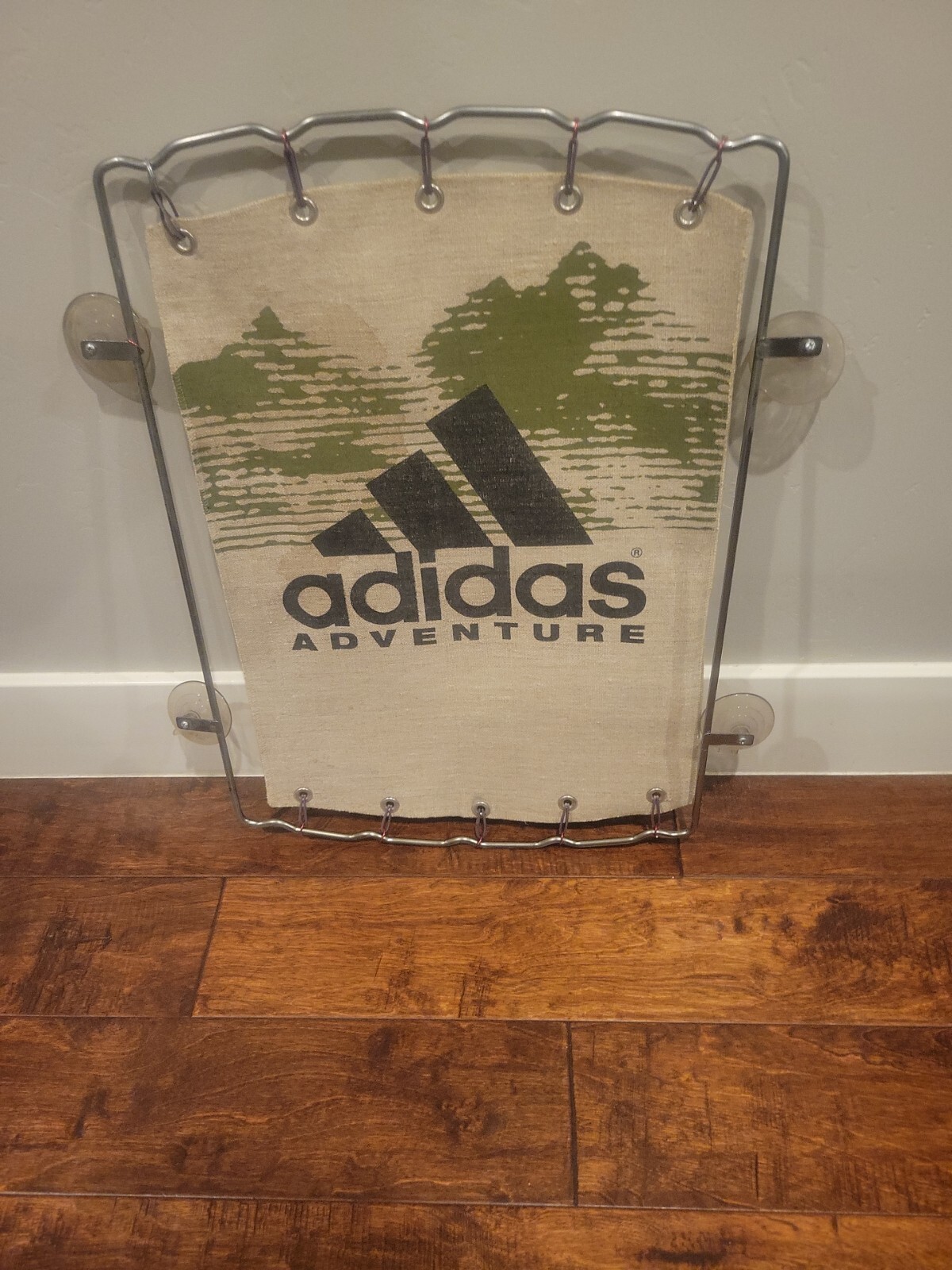 Adidas Adventure 2-Sided Display Signage W/ Suction Cups Printed Cloth