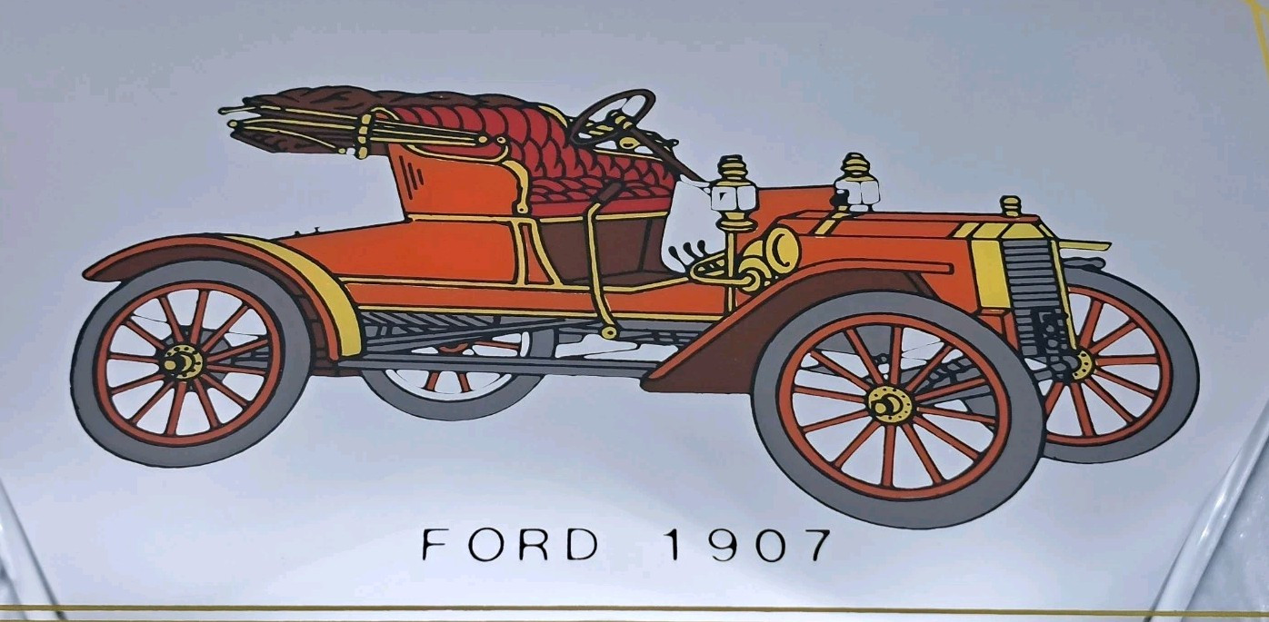 MIRROR ADVERTISING FRAME/FRAME-FORD 1907 VINTAGE CAR/OLD CAR-VINTAGE