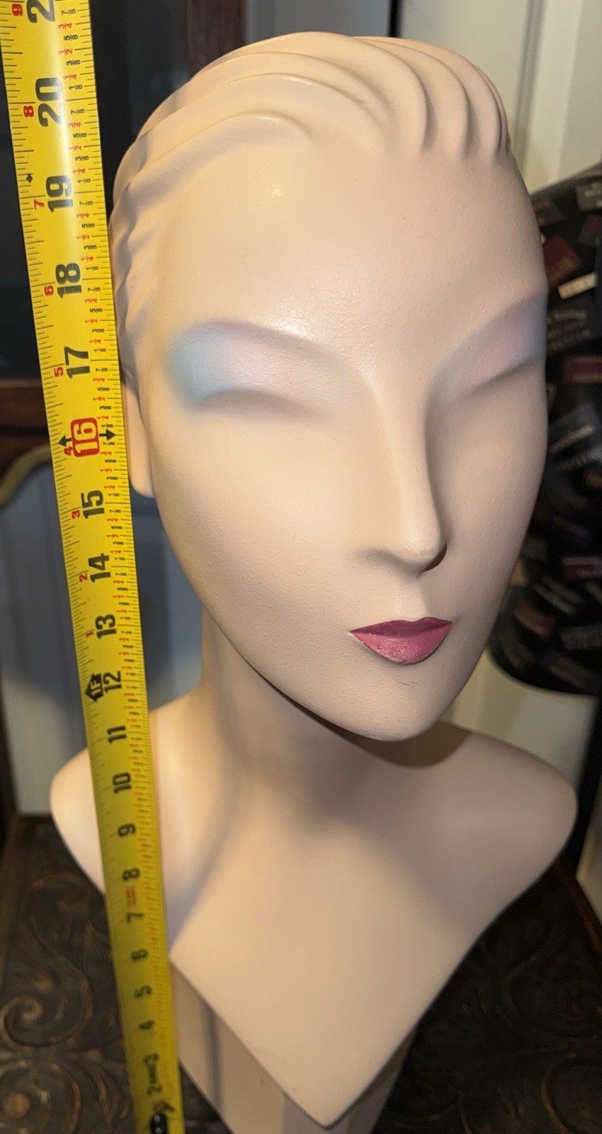 VTG MANNEQUIN Head Bust Hat Sunglass Jewelry Display By HINDSGAUL Denmark Nagel