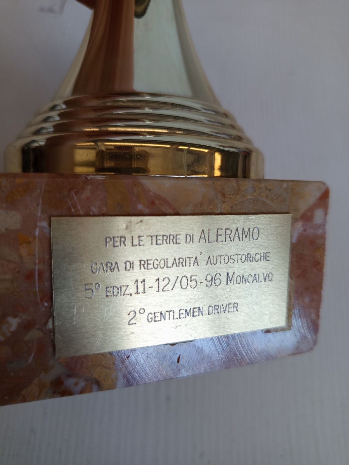 original 1996 Ferrari terre di Aleramo Moncalvo trophy cup gentlemen driver