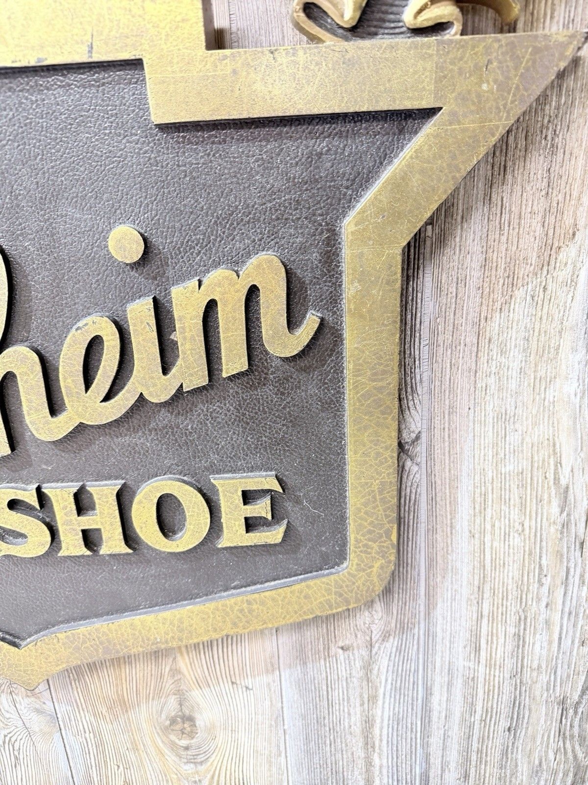 HTF Florsheim Shoe Vintage Advertising Early Composite Hanging Sign 28” x 20”