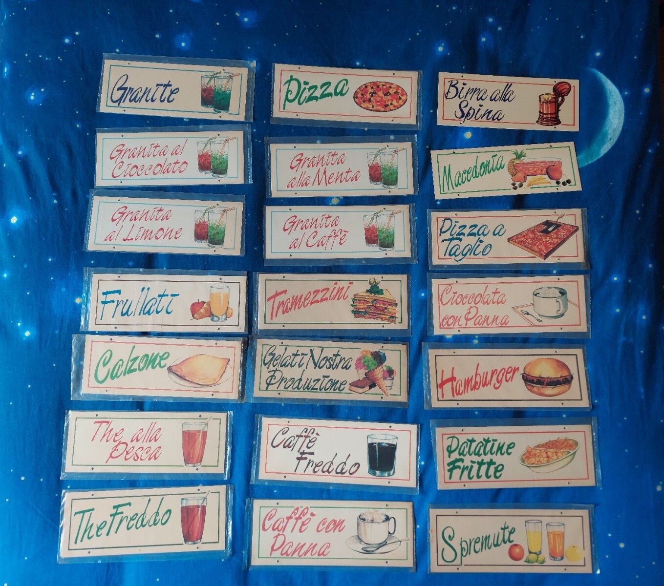 Food Plate Lot Tables 60s 70s Bar Sign Modernism Vintage