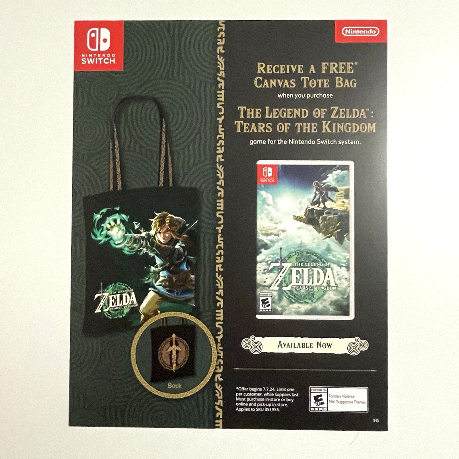 Lot of 5 Video Game Promo Lobby Cards 8.5″ x 11″ XBOX, PS5, Nintendo Switch
