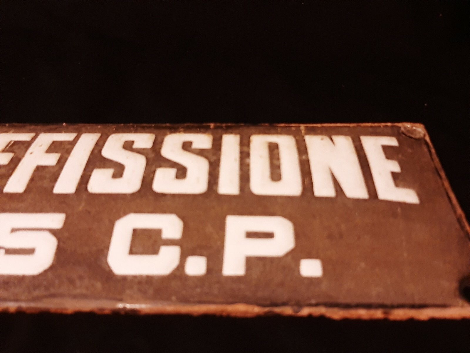 👉INSEGNA SMALTATA VINTAGE ☆ VIETATA L’AFFISSIONE Art.445 C.P. OLD PLAQUE SIGN✔