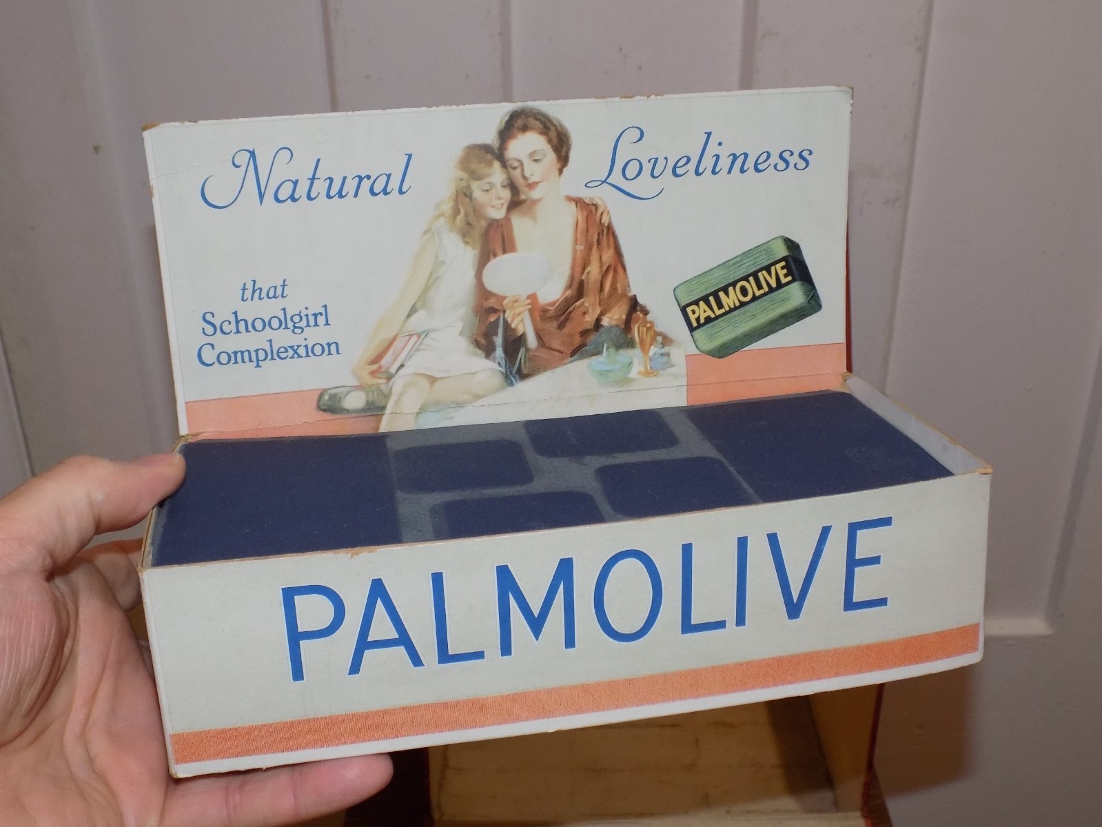Vintage Palmolive Soap Cardboard Store Display