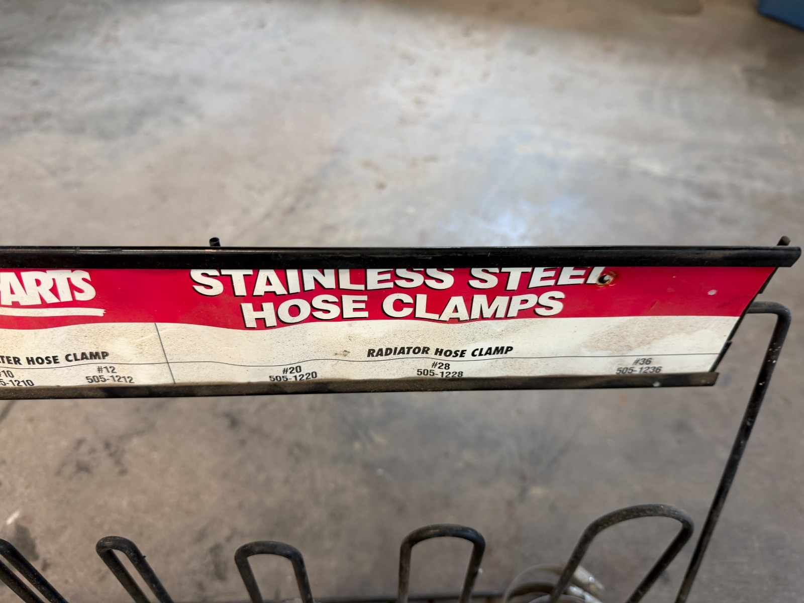 Vintage NAPA Hose Clamp Counter Table Display w/ Clamps