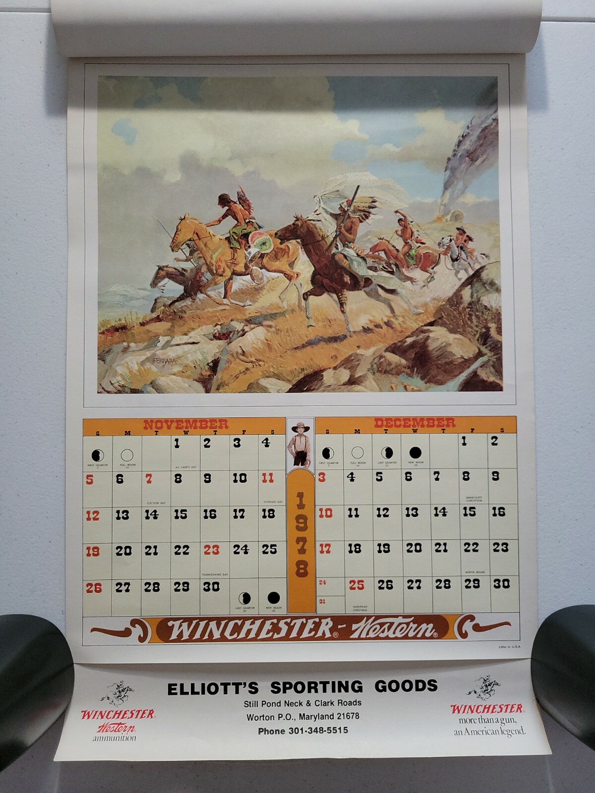 Vintage Winchester Western Collection of Buffalo Bill’s Adventures Calender