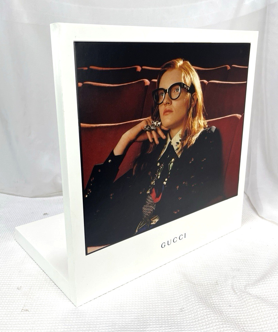 GUCCI FW17 Large 4-Piece Promo DISPLAY Unit, White Plexiglass, Open Box