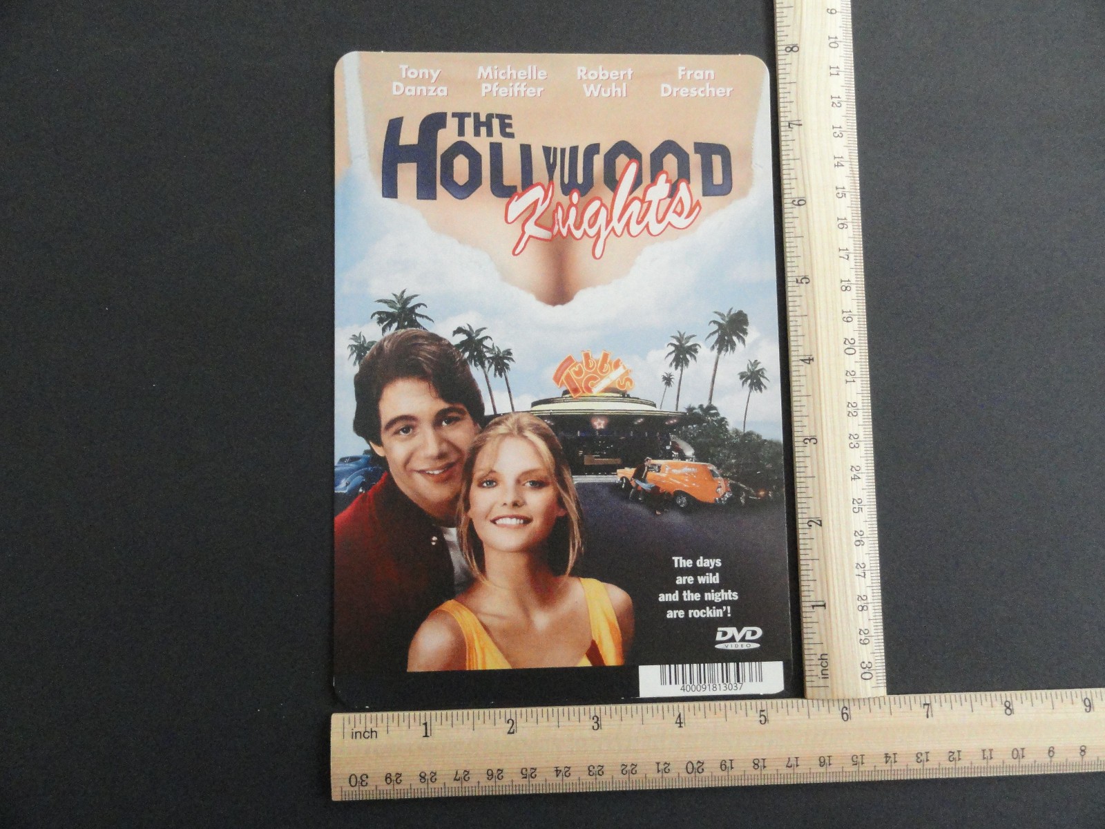 THE HOLLYWOOD KNIGHTS ( MICHELLE PFIFFER ) BLOCKBUSTER VIDEO STORE BACKER CARD