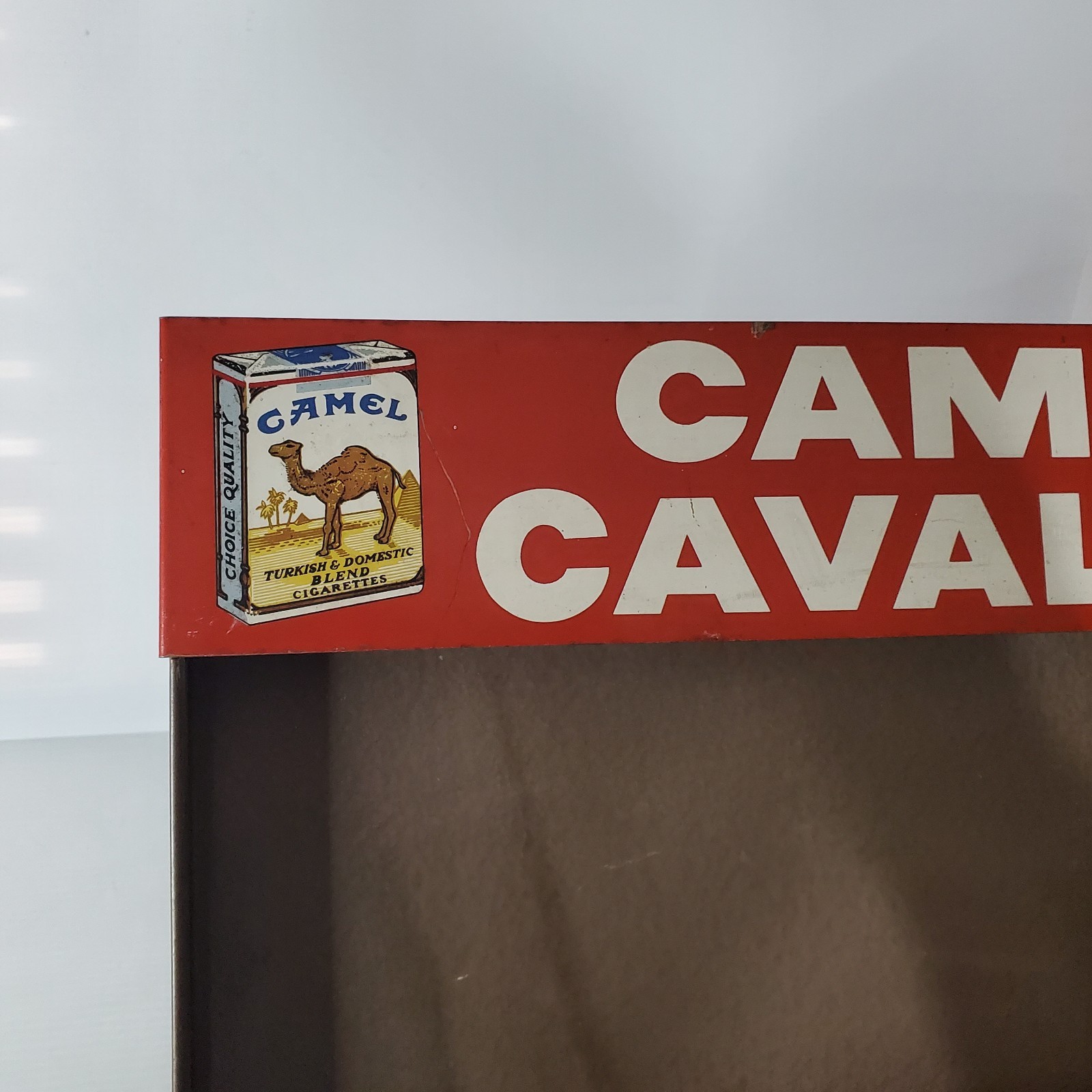 Vintage Metal Cigarette Store Display Rack Camel Cavalier Winston Fine Filter