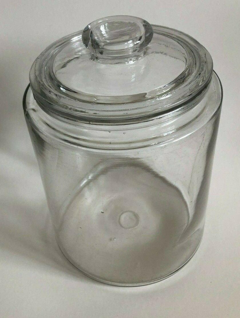 Vintage Country Store Candy Cracker Counter Display Jar & Lid Canister