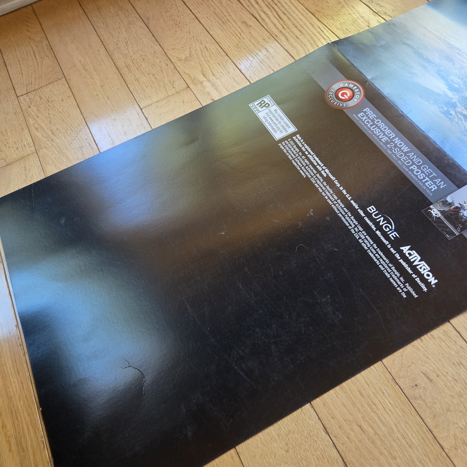 Destiny 2014 Preorder Promo Display Door Sign Video Game Store 53″ x 21″