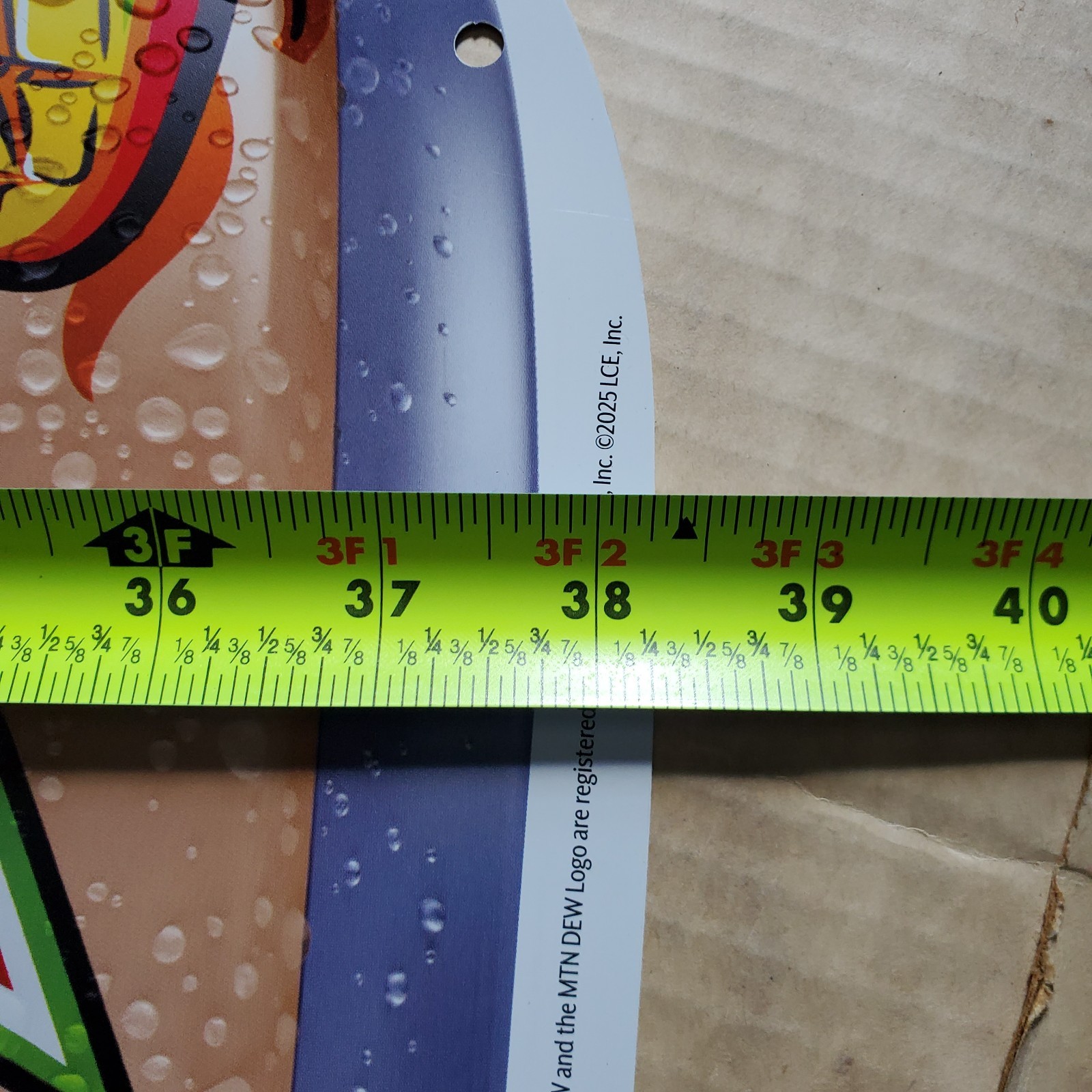 Mountain Dew Rare Mango Rush Little Ceasars Store Display Double Sided Sign