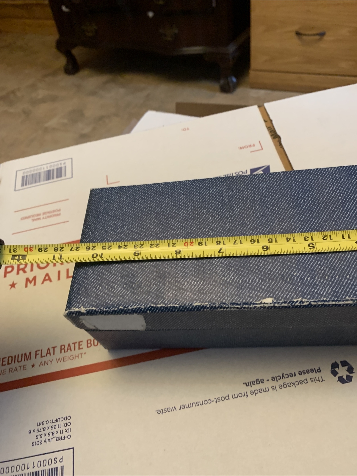 vintage jewelry box display BLUE JEANS salesman display box
