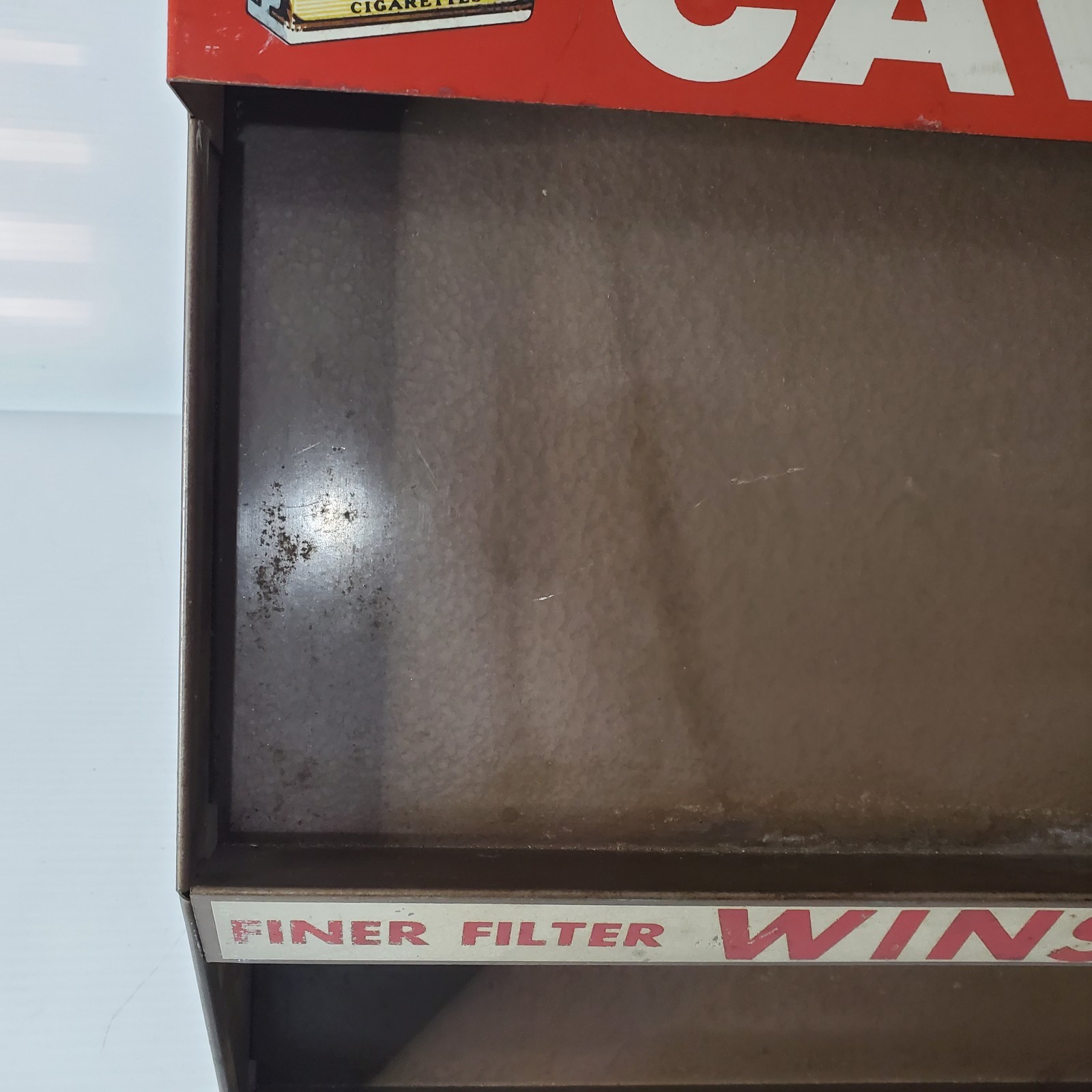 Vintage Metal Cigarette Store Display Rack Camel Cavalier Winston Fine Filter