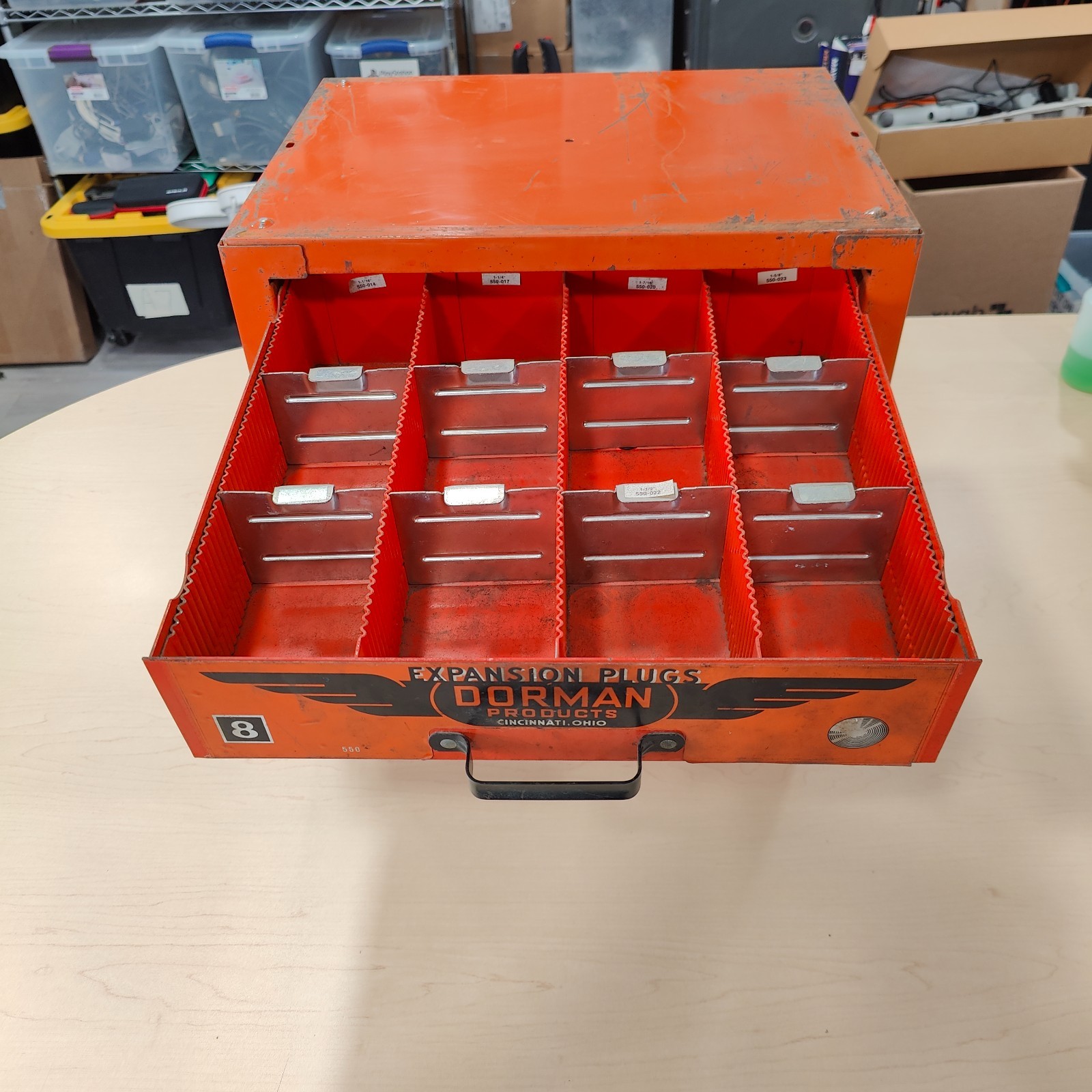 Vintage Dorman Auto Parts Bin 4 Drawer Cabinet Counter Tool Organizer Industrial