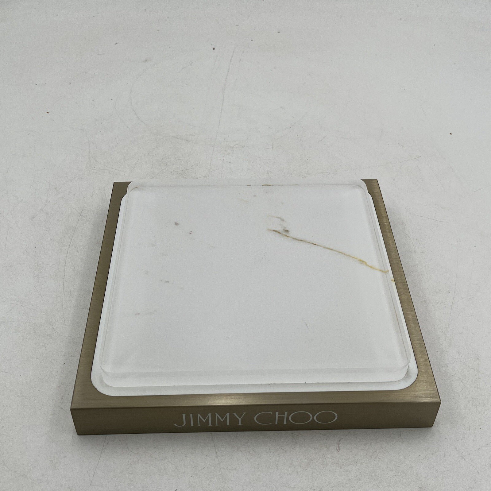 Jimmy Choo Shoe Display Stands Plaque Store Display Brass Marble Advertising