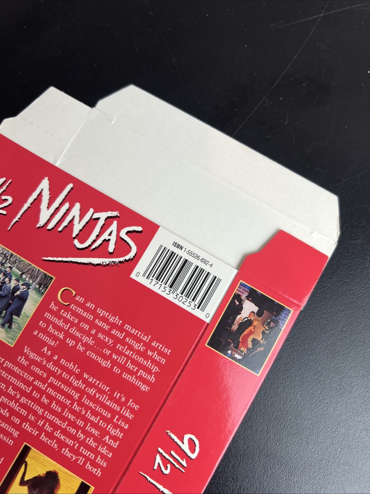 VTG Cardboard Advertisement Sleeve Rent Video Store 1990 9 1/2 Ninjas Promo