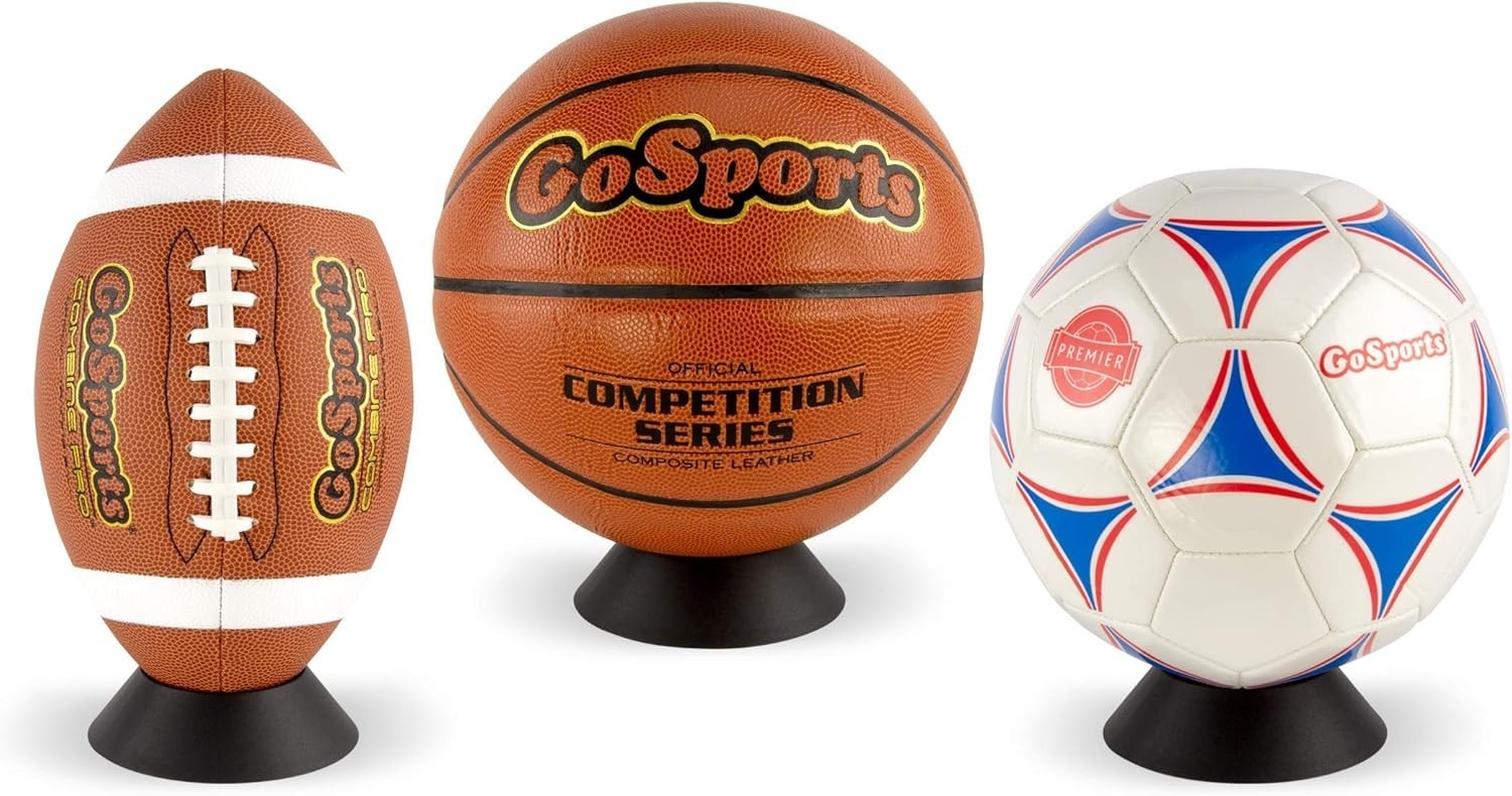 Black Ball Stand & Holder Sports Balls Basketballs Baseballs Footballs