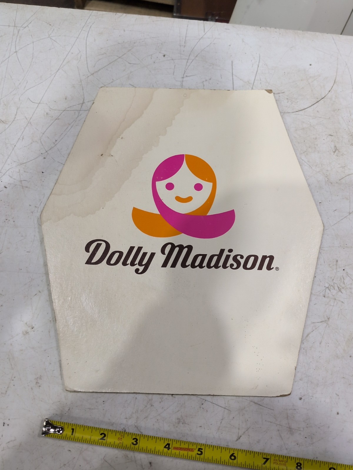 Vintage 1950s Dolly Madison Store Display Advertising Sign Charlie Brown