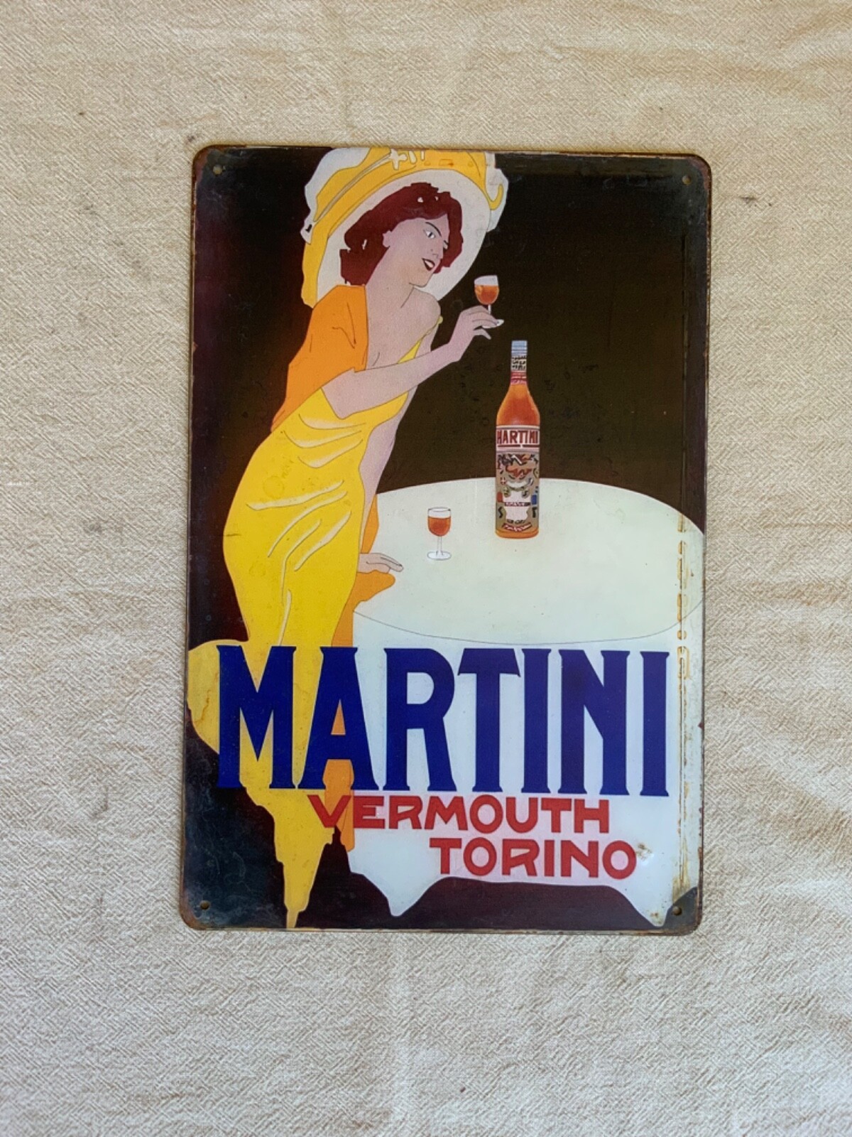 Metal sign, Martin Vermouth Turin, 20×30 cm