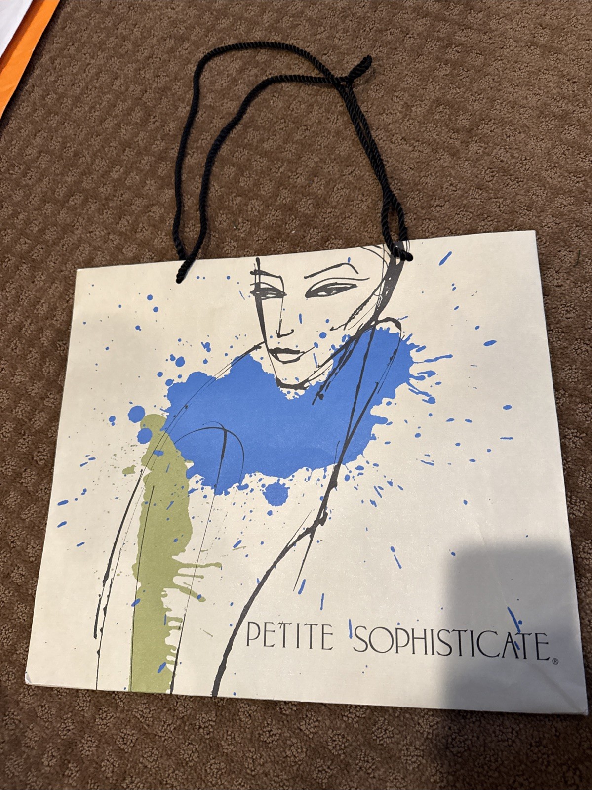 Petite Sophisticate Paper Shopping Bag Vintage Art Store Closed