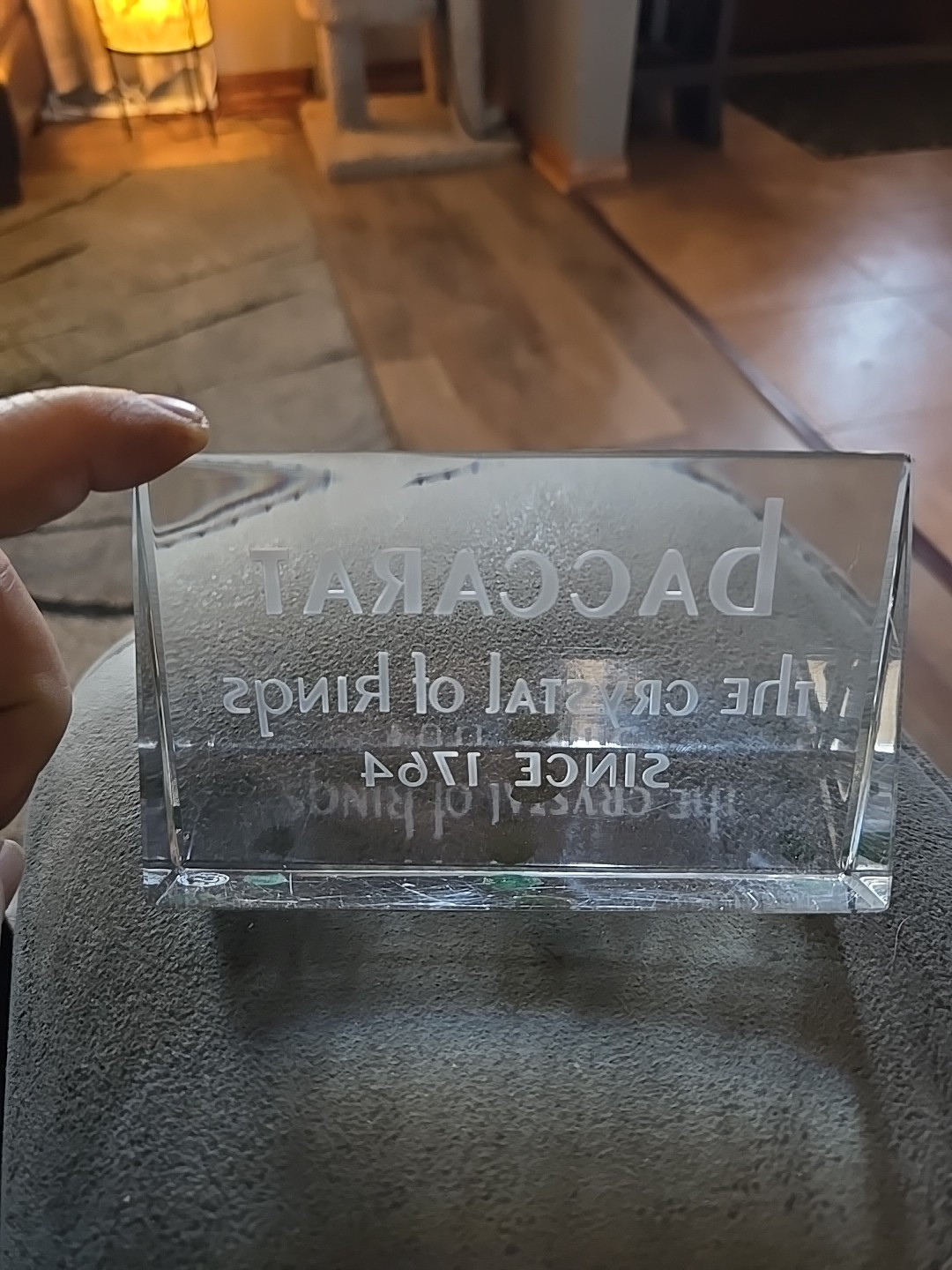 Vintage Baccarat Crystal Store Display Sign