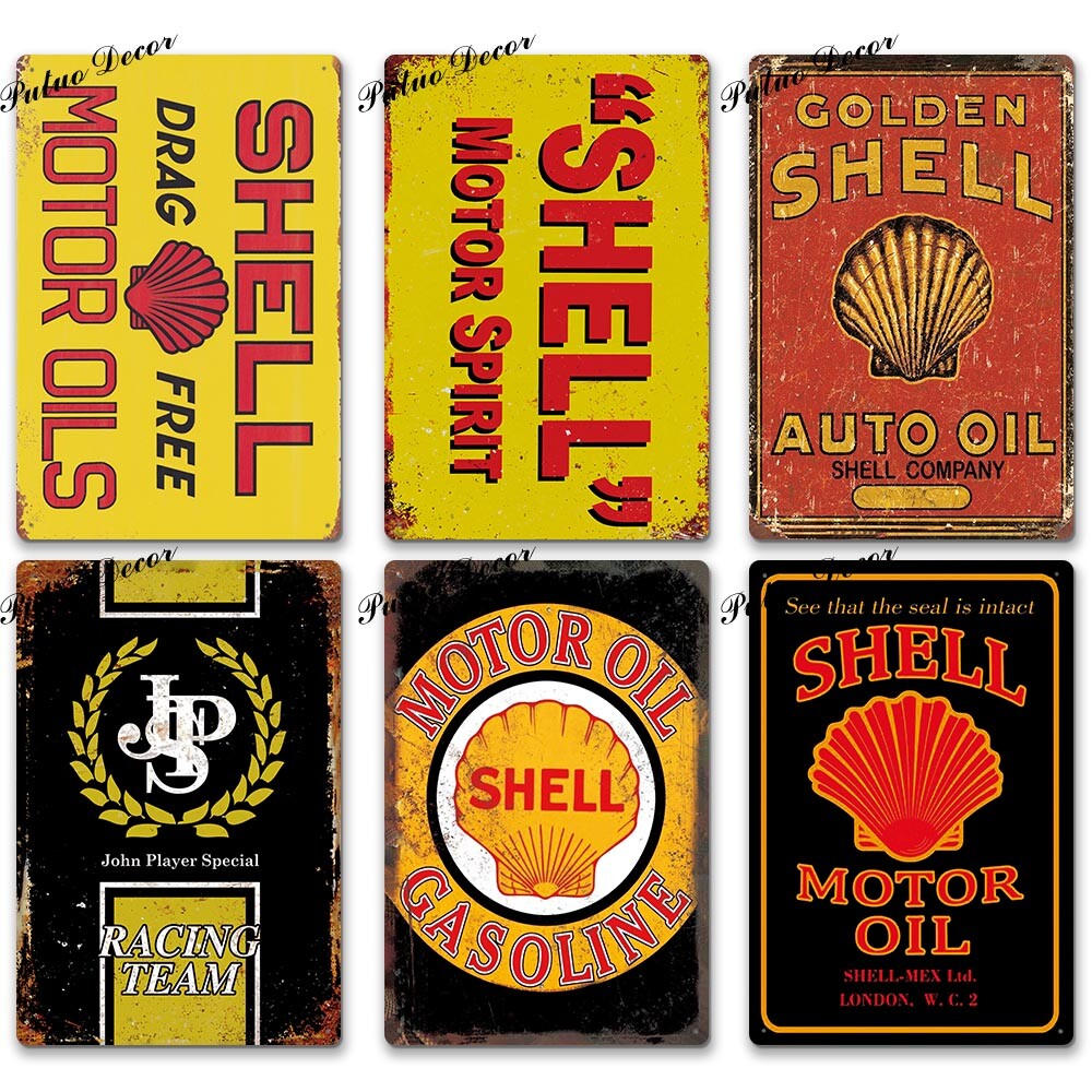 Vintage Metal Iron Petroleum Signs Retro Garage Decor Metal Plate Vintage Bar Pub
