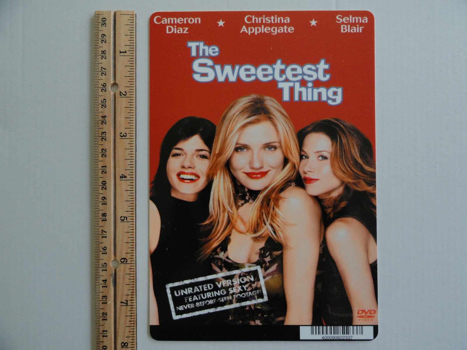 THE SWEETEST THING – CAMERON DIAZ BLOCKBUSTER VIDEO BACKER CARD 5.5″X8″ NO MOVIE