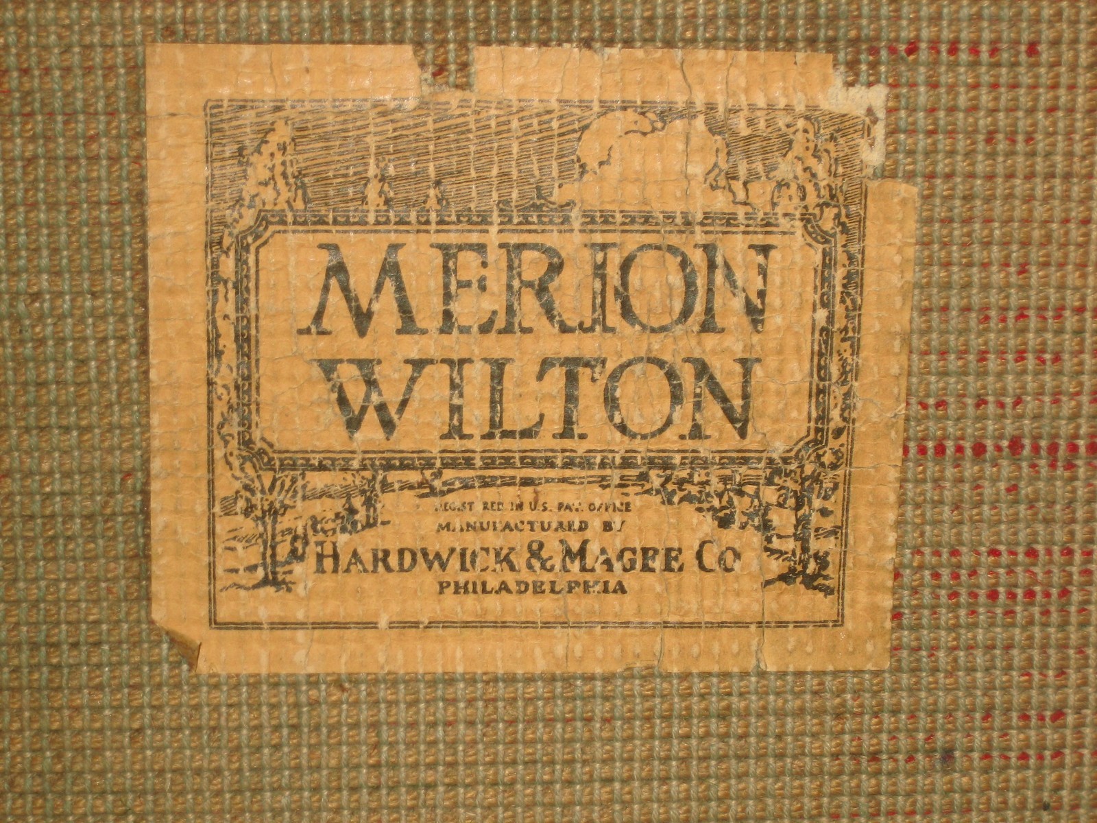 STETSON HAT STORE COUNTER ADVERTISING MAT – HARDWICK & MAGEE CO / MERION WILTON