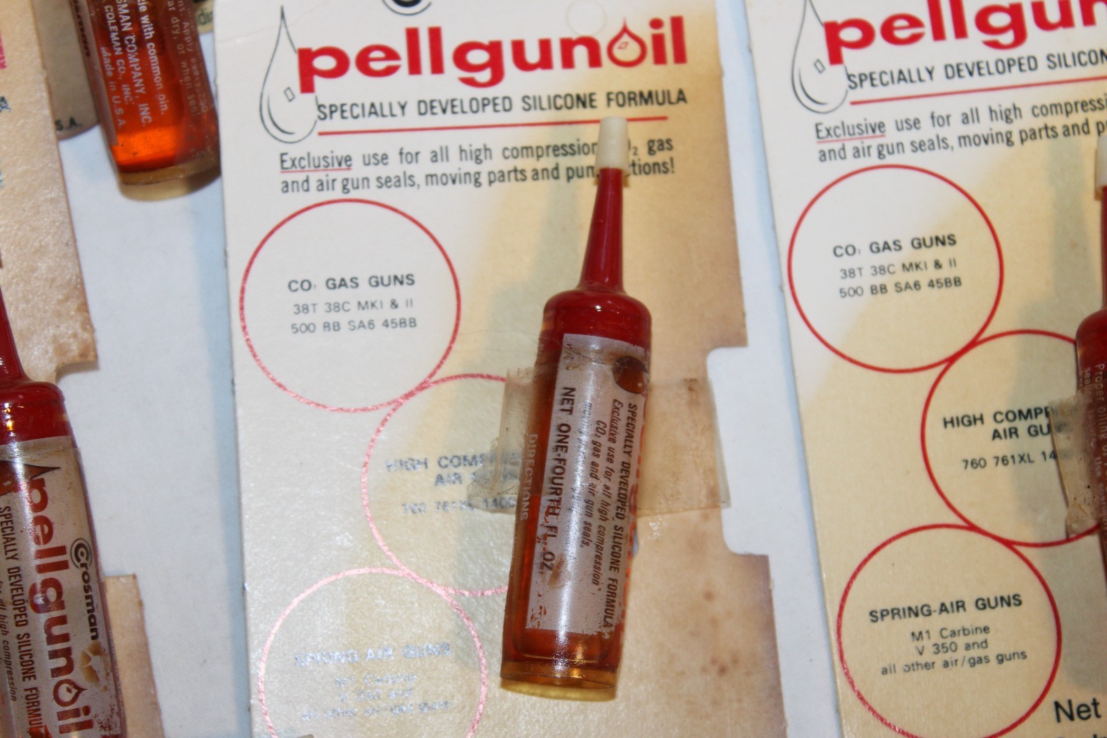Vintage Crosman Pellet Gun Oil Store Display & Home Shooting Advertising Coleman