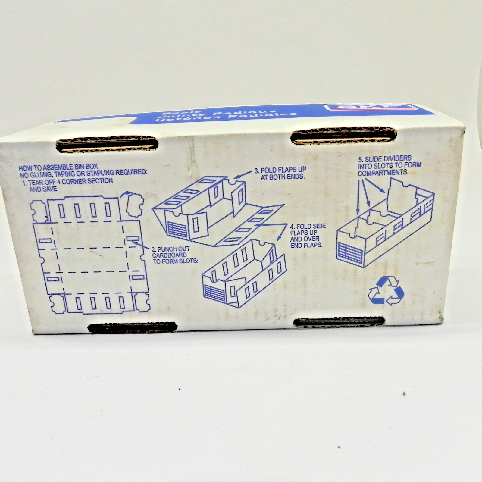 SKF SEALS & BEARINGS SERVICE STATION COMPONENTS CARDBOARD BOX EMPTY DISPLAY USED
