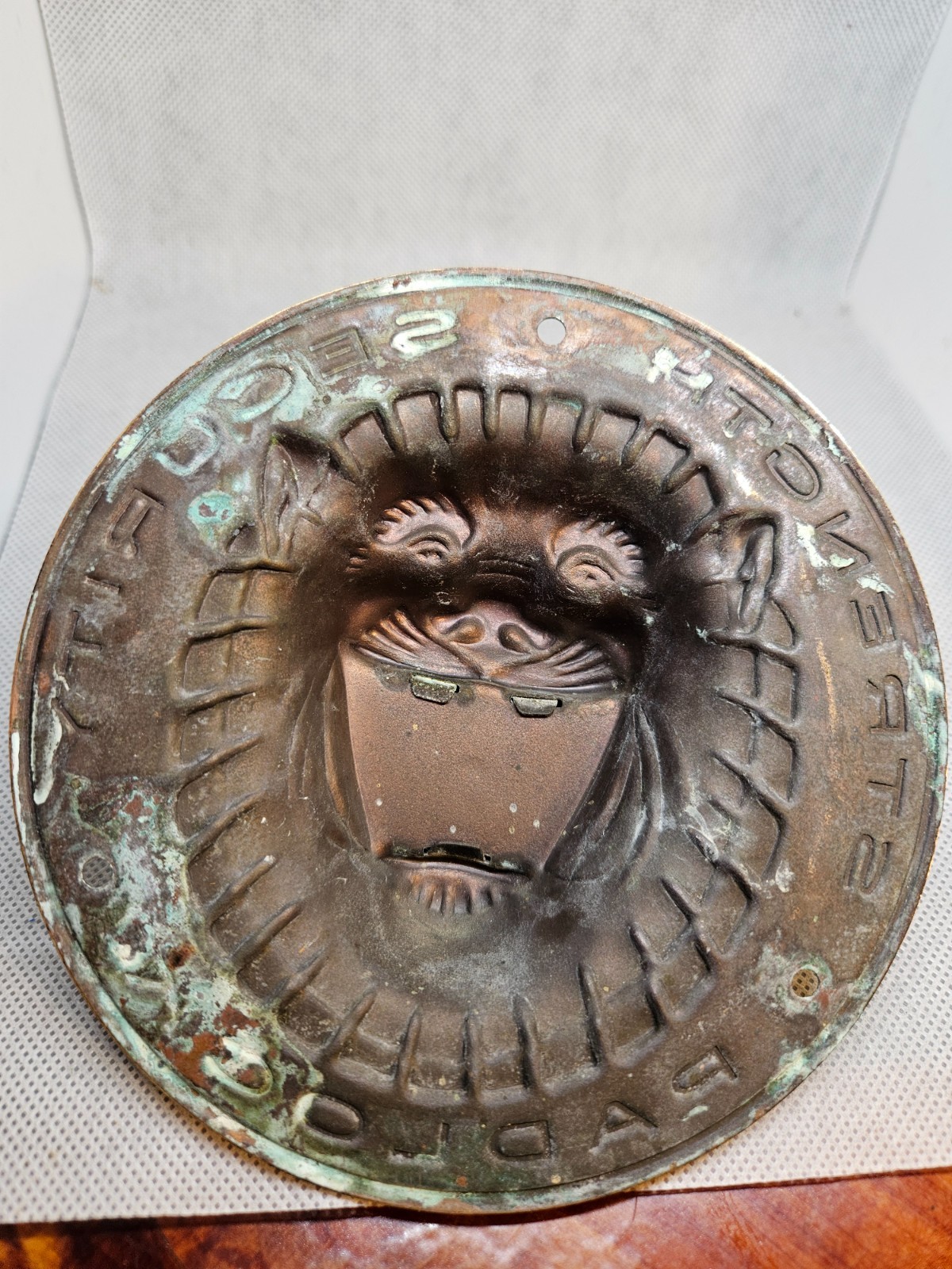 Vintage MASTER LOCK LION Advertising Store DisplayPADLOCK-STRENGTH-SECURITY 5.5″