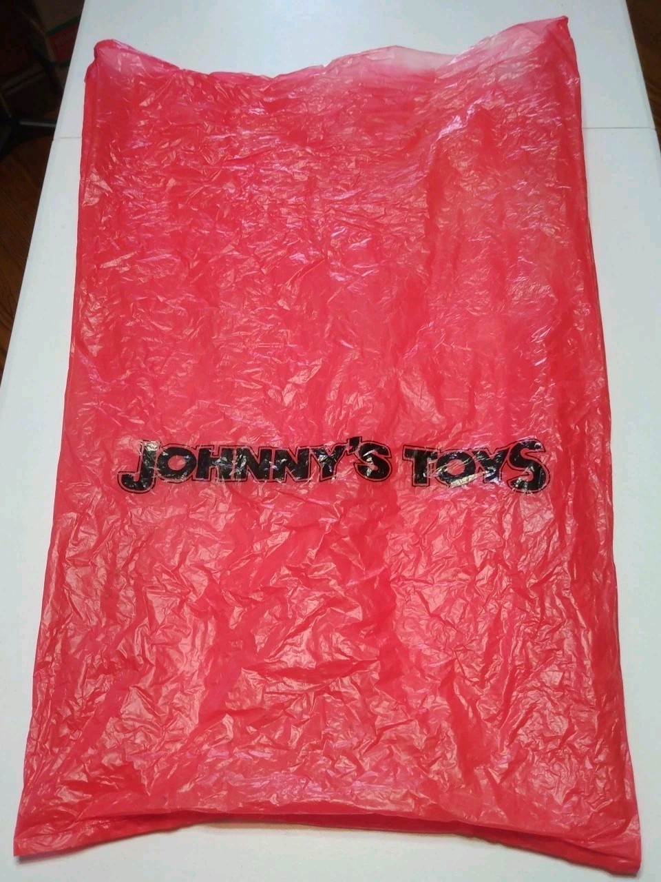 Huge Used Vintage Red Johnny’s Toys Latonia Kentucky Shopping Bag