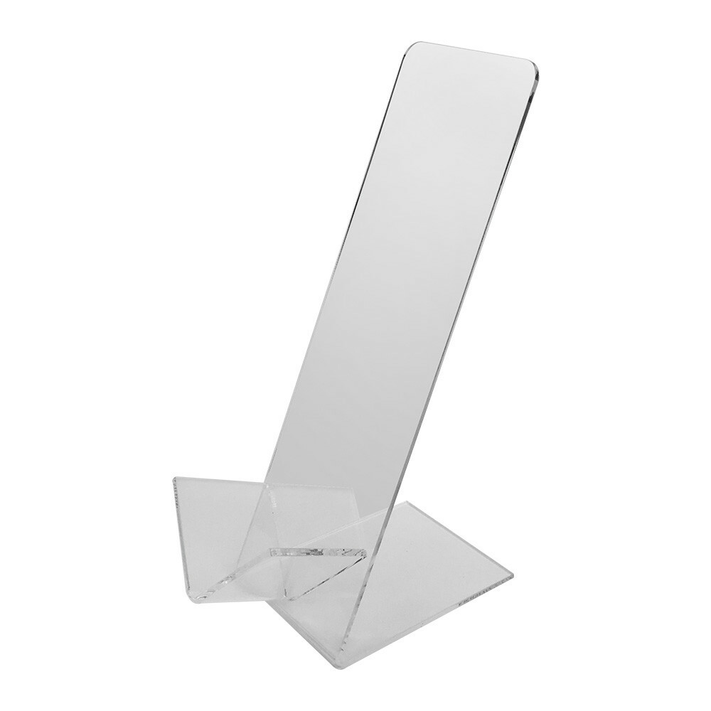 ClearAcrylic Vertical Single ShoeDisplay Stand Set 4Pc With Heels Slant Riser